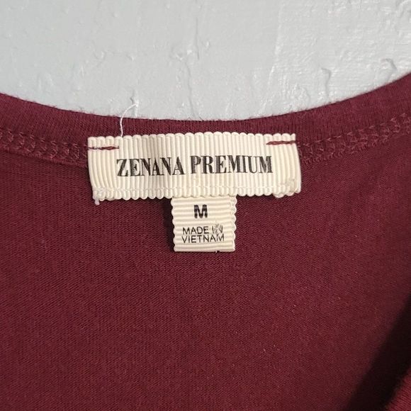 Zeana Premium Burgundy Red Tie Front Blouse Comfy Soft and Flowing Size Medium - Picture 3 of 6